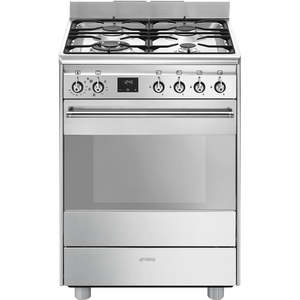Dual Fuel Freestanding Ovens: SMEG Classic Dual Fuel Cooker 60cm Stainless Steel