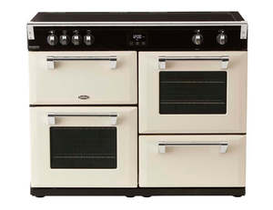 Electric Freestanding Ovens: BELLING 110CM RANGE COOKER DLX IND CREAM