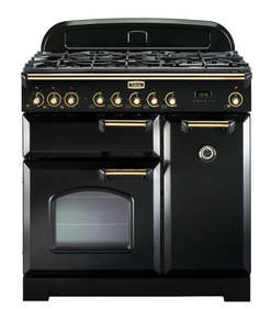 FALCON CLASSIC DELUXE 90CM DUAL FUEL COOKER BRASS