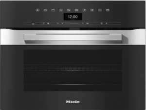 Single Wall Ovens: Miele H7440 BM Pureline CleanSteel Speed Oven