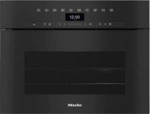 Steam Wall Ovens: Miele DGC 7440 HCX Pro Artline Obsidian Black Combi Steam Oven