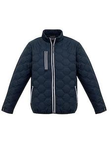 Jackets Ww: ZJ420 Syzmik Unisex Hexagonal Puffer Jacket Navy, Yellow/Navy or Orange/Navy.