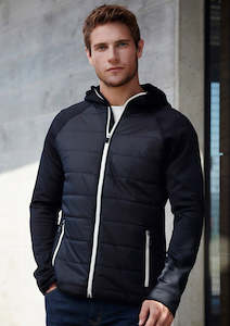 J515M Biz Collection Mens Stealth Jacket with Hood in Black