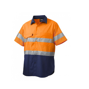 K54885 King Gee Workcool 2 Reflective Spliced Shirt Short Sleeve