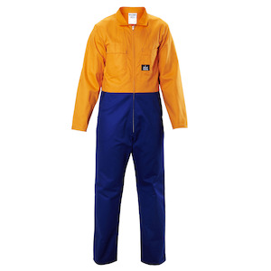 Overalls Dustcoats: N1128 Hard Yakka Day/Night Cotton Zip Overall