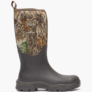 Work Boots: MWDMRTE The Muck Boot Company Woody Max Tall Boot in Brown/Realtree