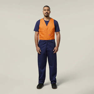 Frontpage: Y01526 Foundations Hi-Visibility Two Tone Cotton Drill Action Back Overall