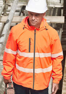 ZJ560 Syzmik Unisex Super Light Segmented Tape Packable Rain Jacket