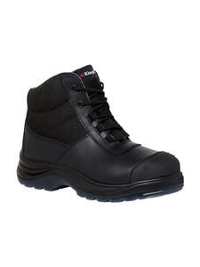 K27135 King Gee Mens Tradie ComfortMax Zip Sided Safety Boots Black