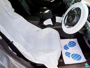 Car Care: 5PC KIT CAR INTERIOR PLASTIC COVERS BULK LOT OF 10 KITS