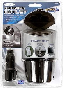Less Than 5 Left: GOXT Custom Accessories Tri Power Outlet Cupholder 12V