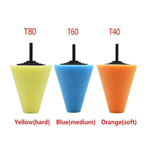 Polish Pads: 3pc Foam Cone Polishing Set