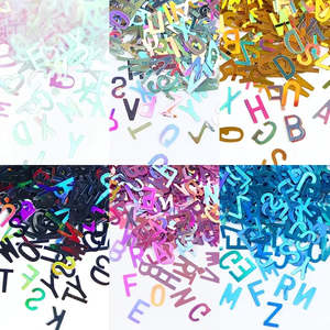 Main Page Promotion: HOLOGRAPHIC GLITTER LETTERS 5PK 5 COLOURS