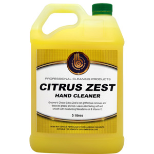 Main Page Promotion: GROOMERS CHOICE CITRUS ZEST HAND CLEANER 5L