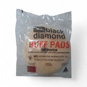 Polish Pads: BLACK DIAMOND STICK ON WOOL BUFF PAD 8" (BKDWD8)