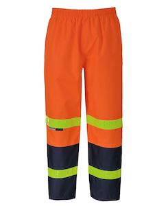 Hi Vis Wet Weather Pants: JBs Wear | Vic Road Rain Pant with Tape | 6DPYP