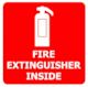 Fire Extinguisher Inside Self Adhesive | 50 x 50