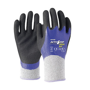 Coated Gloves: Esko | Towa Activgrip Omega Max Cut 5 Gloves | 12 Pairs