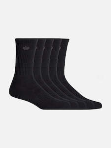 Safety Boots Footwear: 5 Pack Men's Cotton Crew Work Socks | K09035