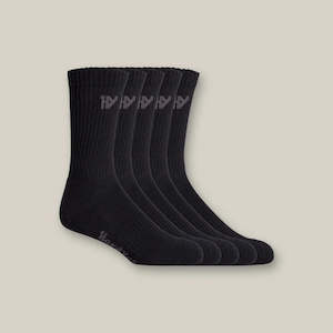 Safety Boots Footwear: Cotton Crew Work Sock | 5 Pack | Y20035