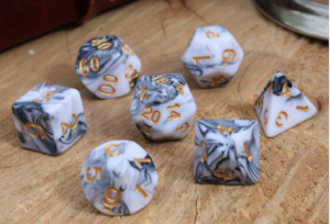 Dice: Polyhedral Dice set (7pcs) - Cookies & Cream