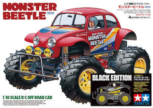 Rc Car Kits: Tamiya RC 47419 Monster Beetle (Black Edition)