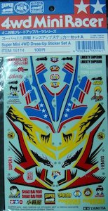 Tamiya Mini 4wd 15114 Super Mini 4WD Dress-Up Sticker Set A