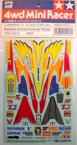 Mini 4wd Body Kits Stickers: Tamiya Mini 4wd 15216 Rayhawk-Gamma Dress-Up Sticker
