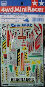 Mini 4wd Body Kits Stickers: Tamiya Mini 4wd 15214 Bergkaiser Dress-Up Sticker