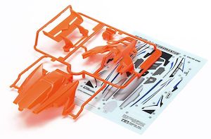 Mini 4wd Body Kits Stickers: Tamiya Mini 4wd 95511 DCR-02 Body Parts Set (Fluorescent Orange)
