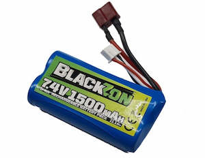 Blackzon Batteries: Blackzon Smyter 1500mAh 7.4V Li-Ion Battery Pack w/Deans