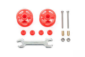 Taniya Mini 4wd 95697 LF Plastic Double Rollers (Red)