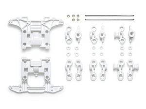 Mini 4wd Parts: Tamiya Mini 4wd 95695 Reinforced N-4/T-04 Chassis Units (White)
