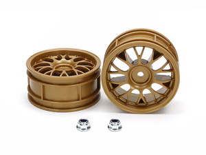 Tamiya RC 50741 Gold Mesh Wheels 2pcs (26mm/+2)