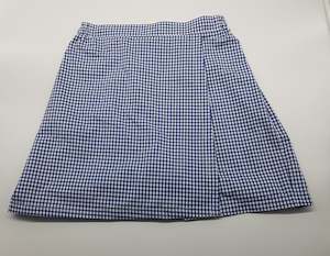 Royal Blue & White Check Gingham-Summer Skort