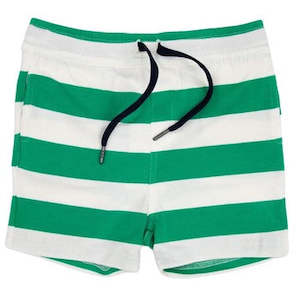 Striped Cotton Short - Green