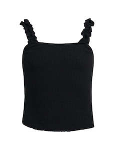 Eve Girl: Lola Rib Tank - Washed Black