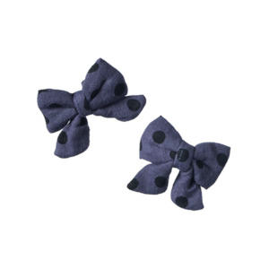 Nature Baby: Bow Hair Clips Dot Print