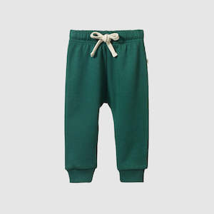 Nature Baby: Organic Cotton Sunday Track Pants- Pine