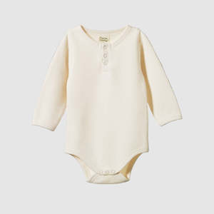 Waffle Henley Long Sleeve Bodysuit