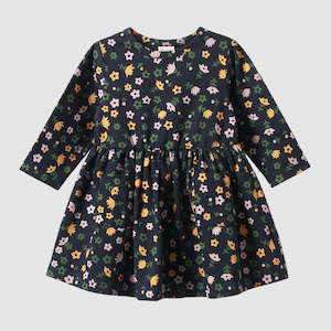 Nature Baby: Long Sleeve Twirl Dress - Pollyanna Print