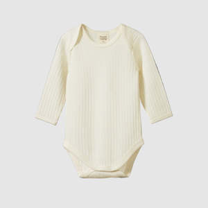 Nature Baby: Merino Pointelle Long Sleeve Bodysuit