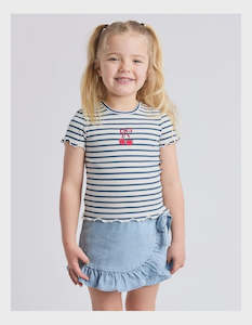 Eve Girl: Betty Rib Tee - Navy