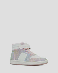 Footwear: Danika Hi White-Rainbow