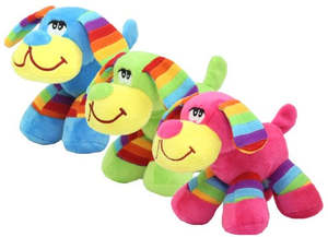 Soft Toys: Stripes Dog 16cm