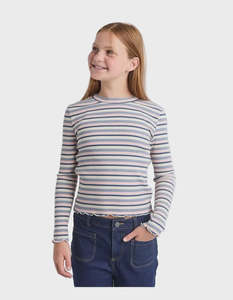 Tops Tees: Annie Long Sleeve Rib Top