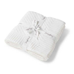 Diamond Knit Organic Baby Blanket
