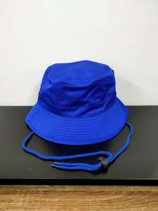 Royal blue bucket Hat with string