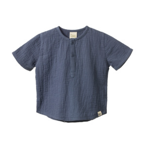 Clothing: Short Sleeve Caravan Shirt Muslin - Vintage Blue