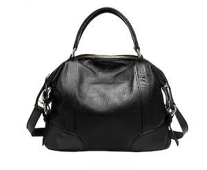 Tote Bags: Women's Genuine Leather Handbag, Crossbody Bag TC1006 Black | TOUCHANDCATCH NZ